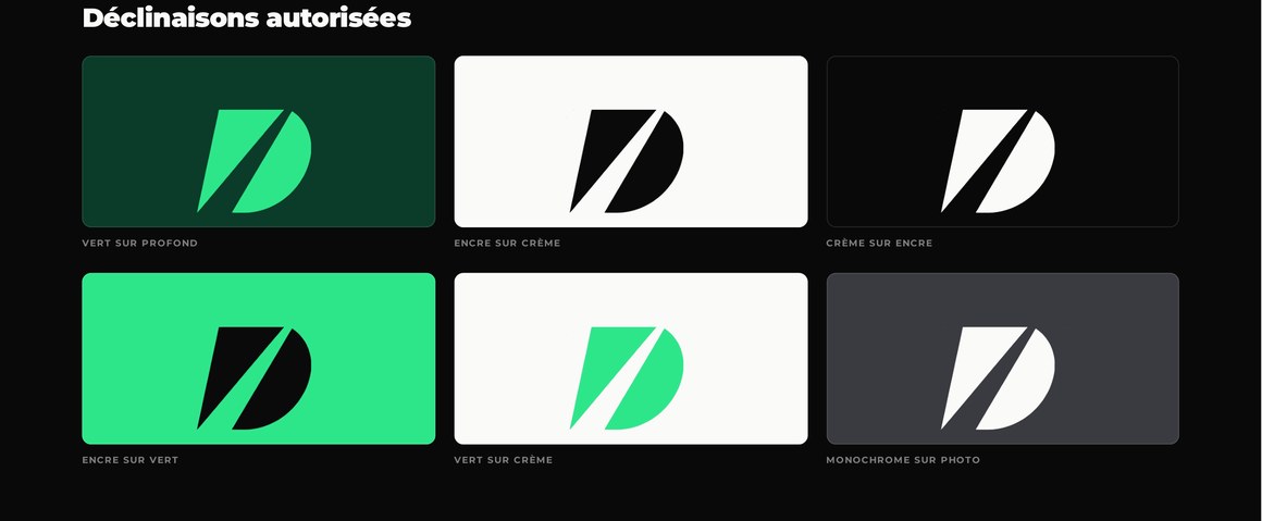 Le logo et ses déclinaisons — exemple tiré du brandbook Arkn Studio
